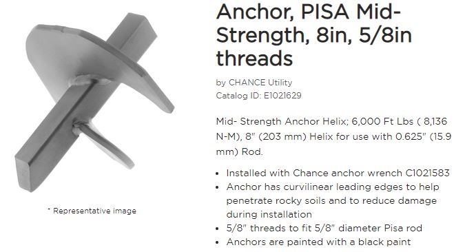 Anchor 8in mid strength
